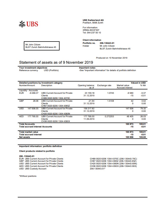 1ONE CARD Bank Statement - BankStatements.net